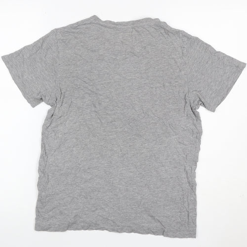 Jack & Jones Men’s Grey XS Crew Neck Logo Jersey T-Shirt