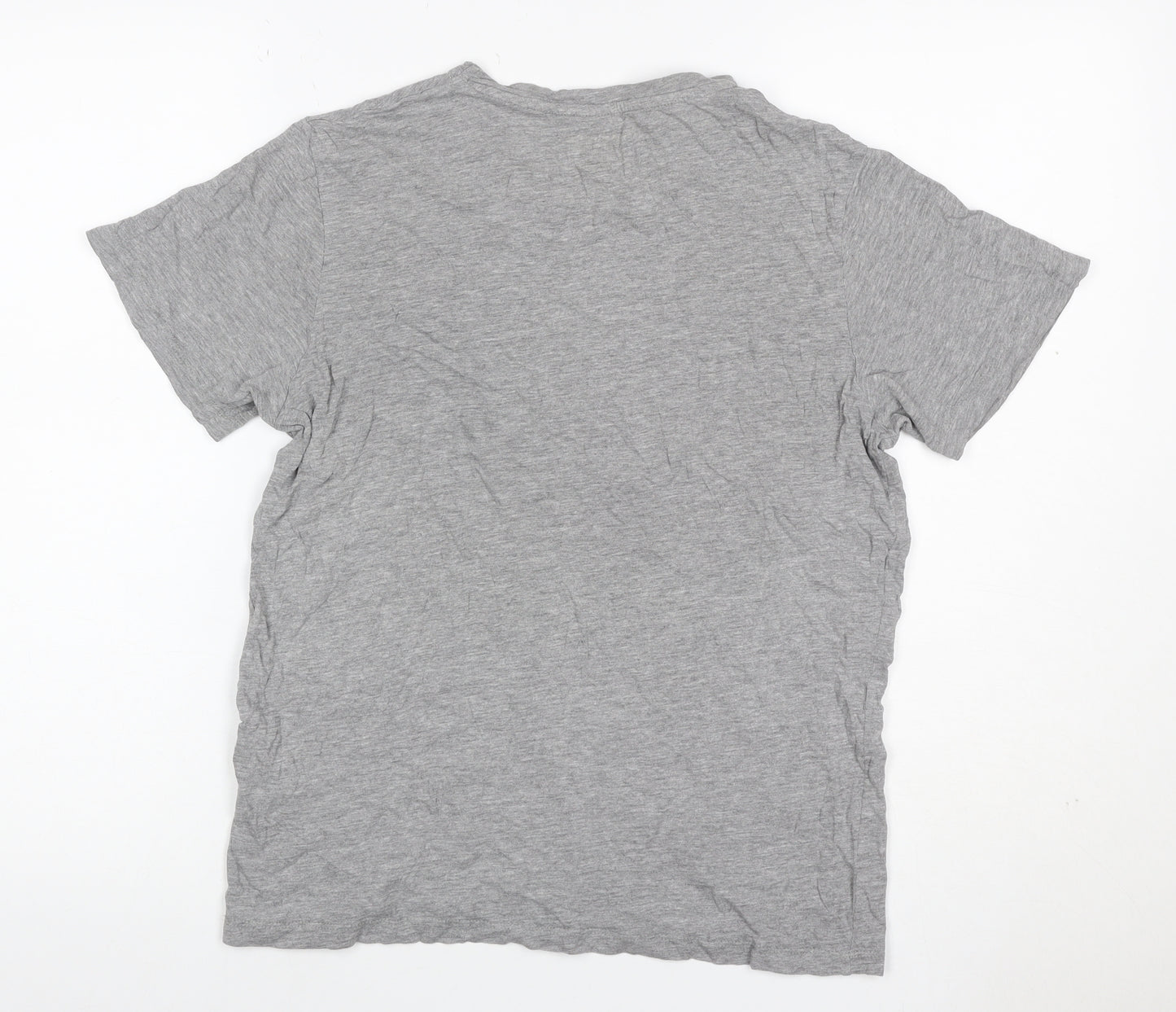 Jack & Jones Men’s Grey XS Crew Neck Logo Jersey T-Shirt