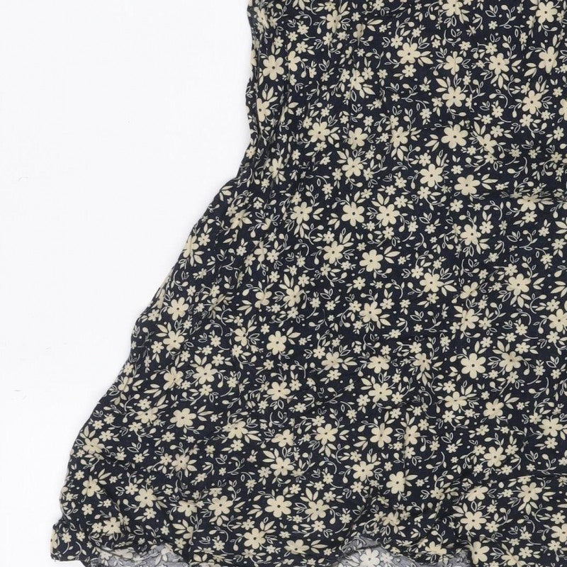 Urban Outfitters Women Black Floral Lace Strappy Slip Dress S Petite