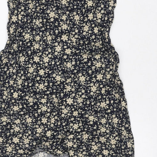 Urban Outfitters Women Black Floral Lace Strappy Slip Dress S Petite