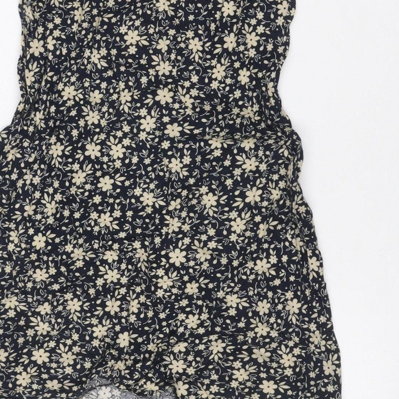 Urban Outfitters Women Black Floral Lace Strappy Slip Dress S Petite