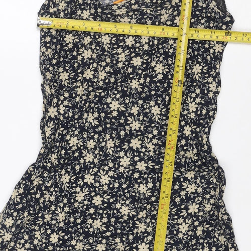 Urban Outfitters Women Black Floral Lace Strappy Slip Dress S Petite