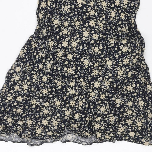 Urban Outfitters Women Black Floral Lace Strappy Slip Dress S Petite