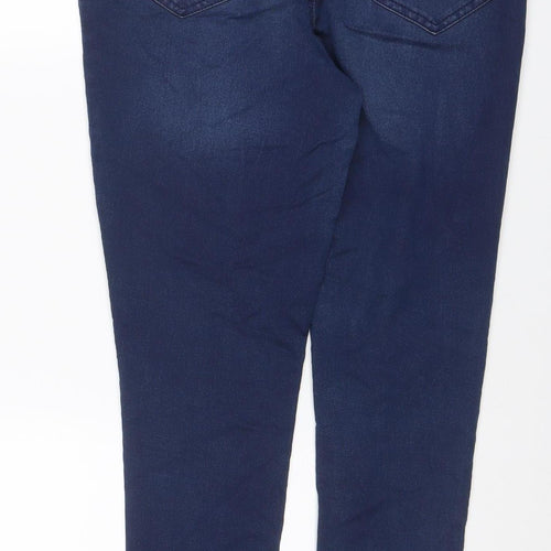 F&F Women's Blue UK 14 Skinny Stretch Denim Jeans Mid Rise