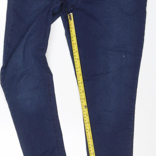 F&F Women's Blue UK 14 Skinny Stretch Denim Jeans Mid Rise