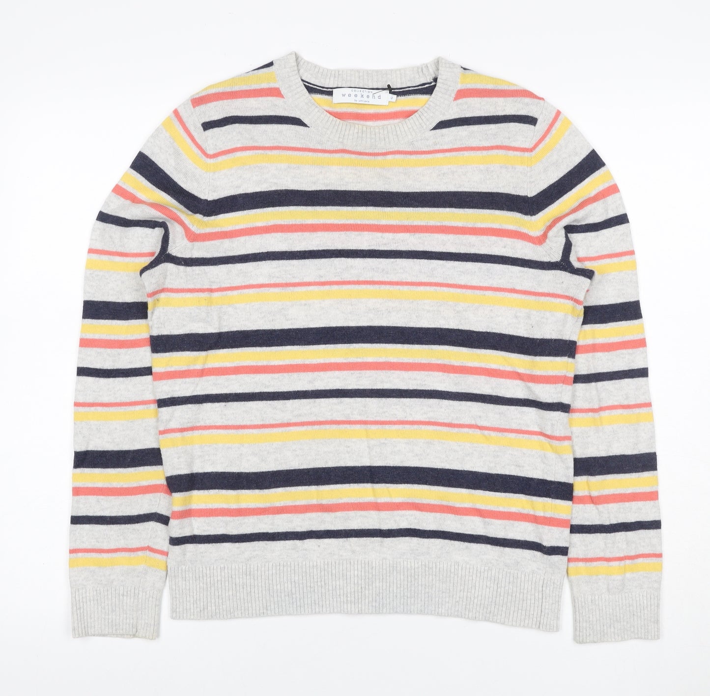 Weekend by John Lewis Women’s Multicoloured Stripe Jumper UK 12 Knit