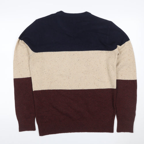 Next Men's Multicoloured M Crew Neck Colour Block Knit Pullover Jumper