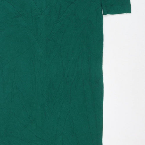 Infinie Paris Women Green UK 14 Jumper Dress Long Sleeve Zip Neck