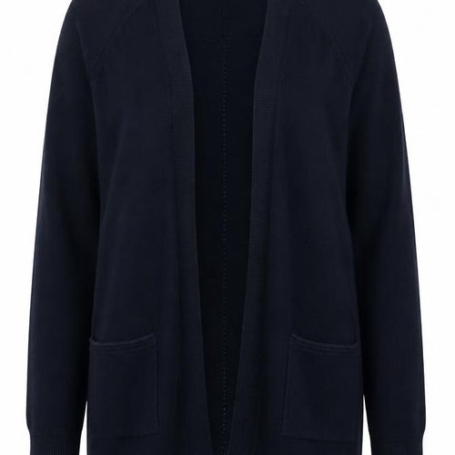 White Stuff Women’s Blue Size 10 Open Cotton Knit Cardigan Pockets