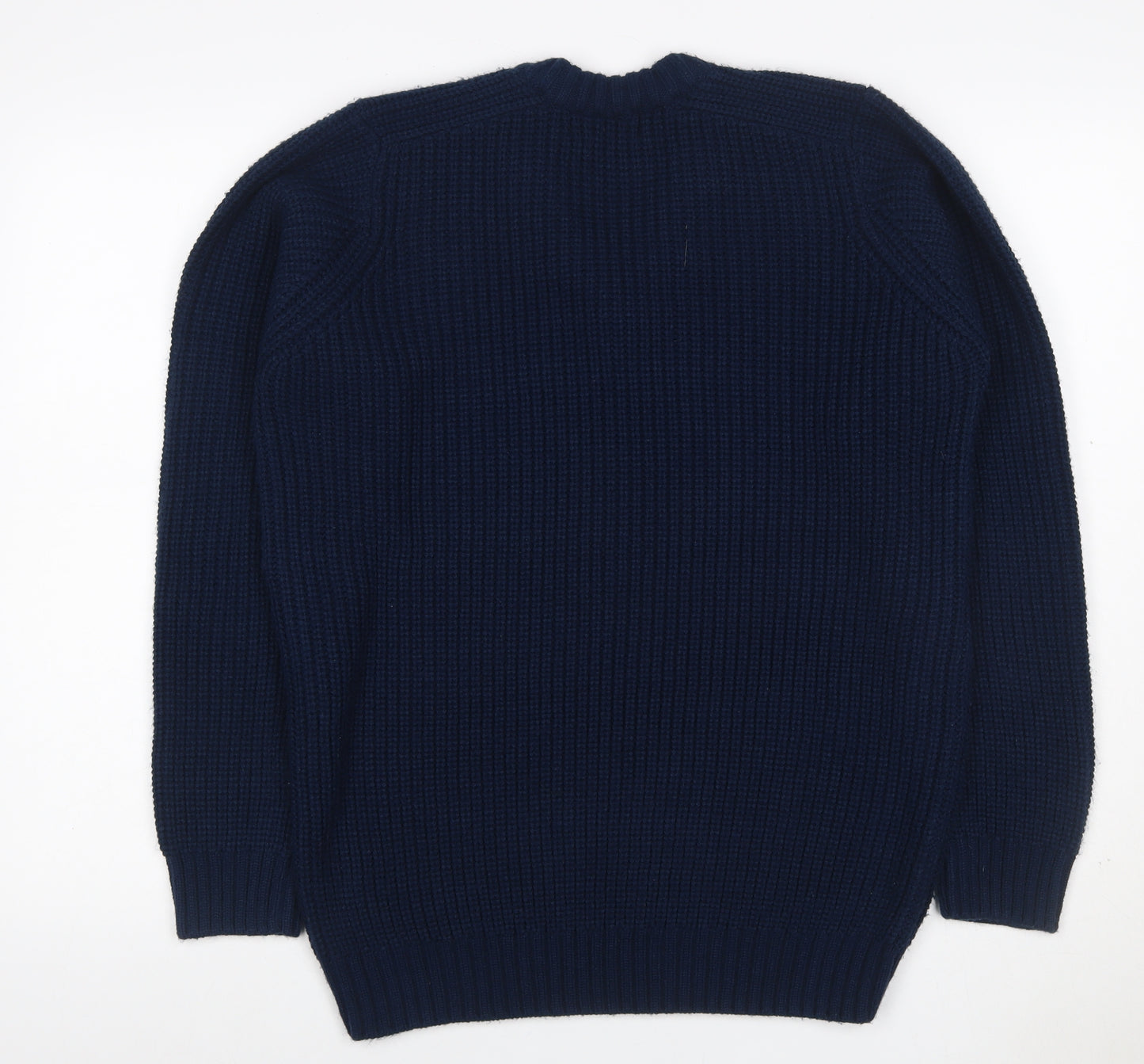 P.G. Field Men’s Blue M Chunky Knit V-Neck Pullover Jumper
