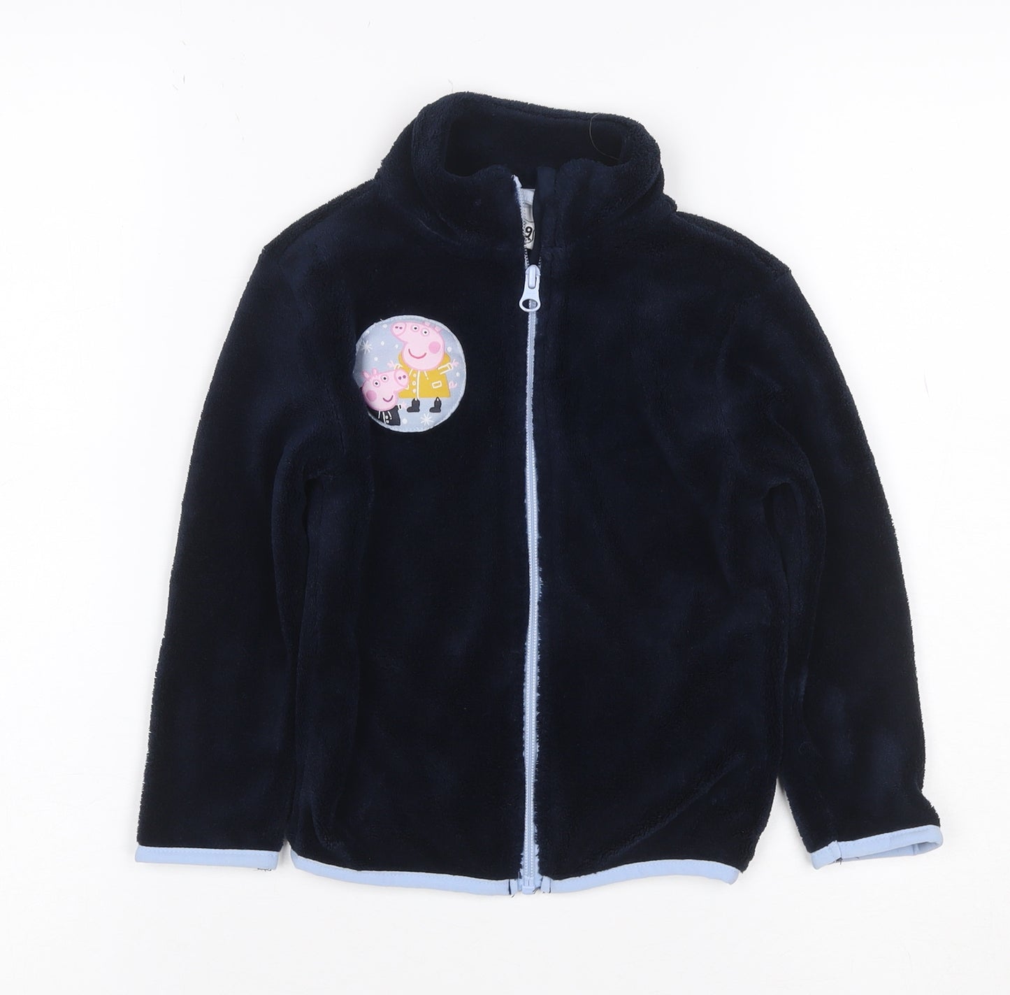 Peppa Pig Boys Navy Fleece Zip Jacket 2-4 Years George & Peppa