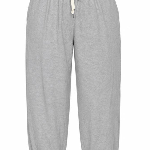 Wet Seal Women Grey S Jogger Trousers Linen Blend Drawstring Cuffed