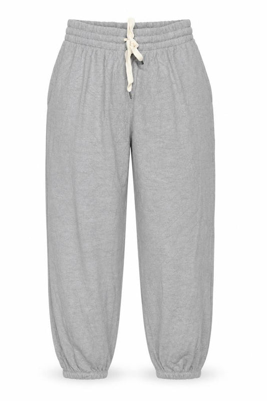 Wet Seal Women Grey S Jogger Trousers Linen Blend Drawstring Cuffed