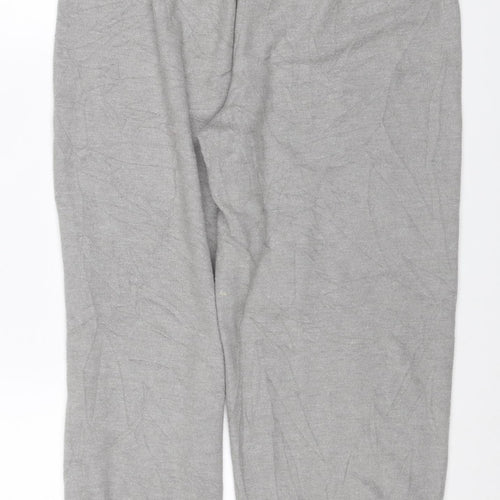 Wet Seal Women Grey S Jogger Trousers Linen Blend Drawstring Cuffed