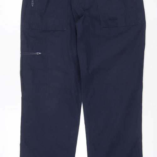 Peter Storm Mens Blue 32R Cargo Trousers Straight Leg Zip Pockets
