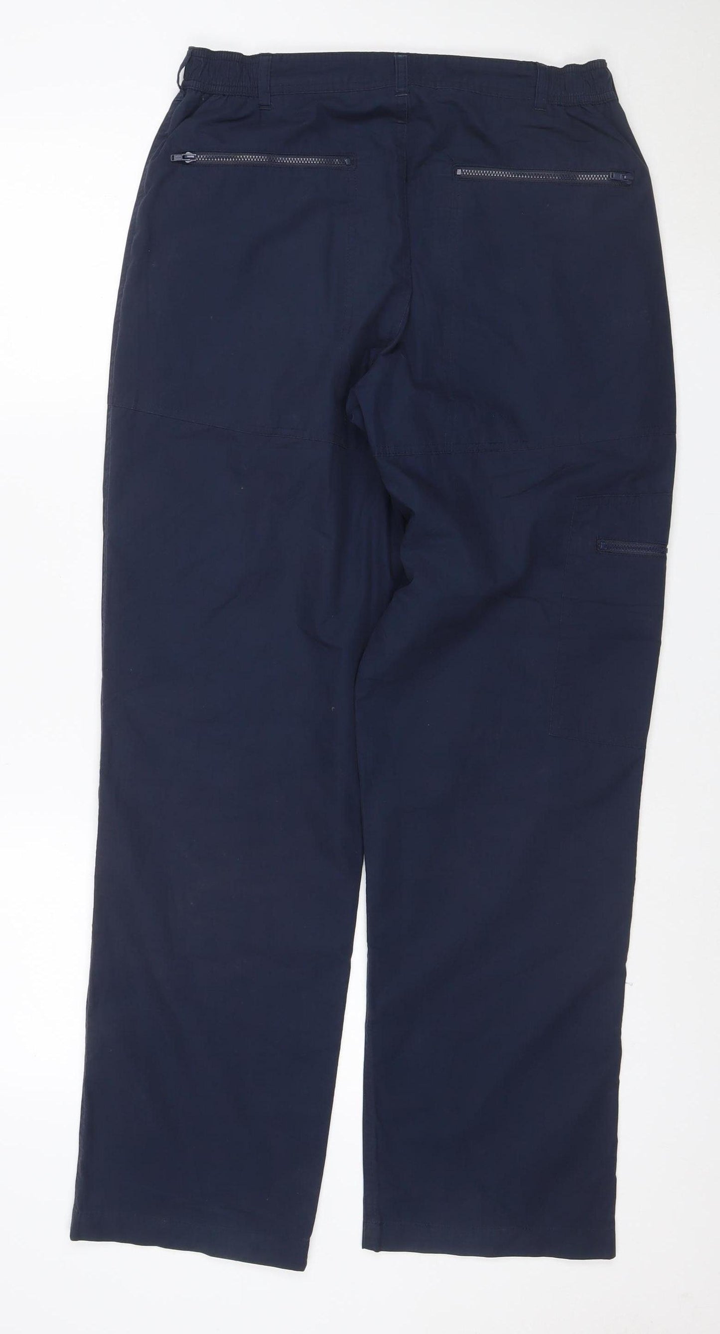 Peter Storm Mens Blue 32R Cargo Trousers Straight Leg Zip Pockets