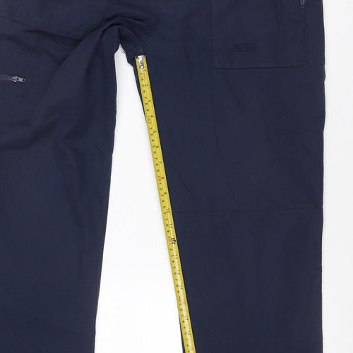 Peter Storm Mens Blue 32R Cargo Trousers Straight Leg Zip Pockets