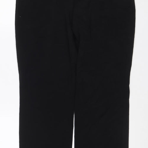 Marks & Spencer Women Black UK 14 Wide Leg Dress Trousers Workwear