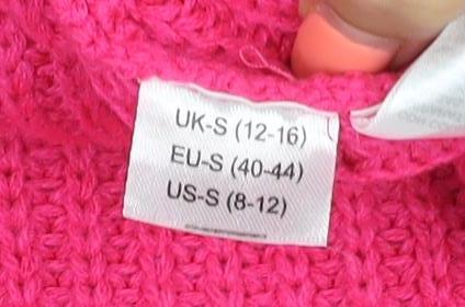 Capsule Women Pink UK 14 Cold Shoulder Long Sleeve Knit Tunic Jumper