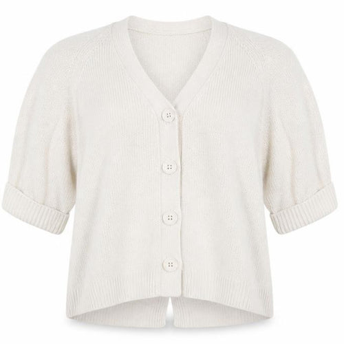 FatFace Women’s Ivory Size 14 Open V-Neck Cable Knit Cardigan