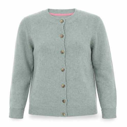 Weird Fish Women’s Green Wool Blend Button Cardigan UK 8 Long Sleeve