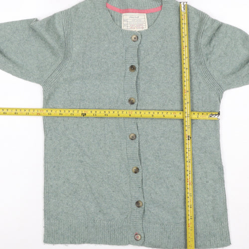 Weird Fish Women’s Green Wool Blend Button Cardigan UK 8 Long Sleeve