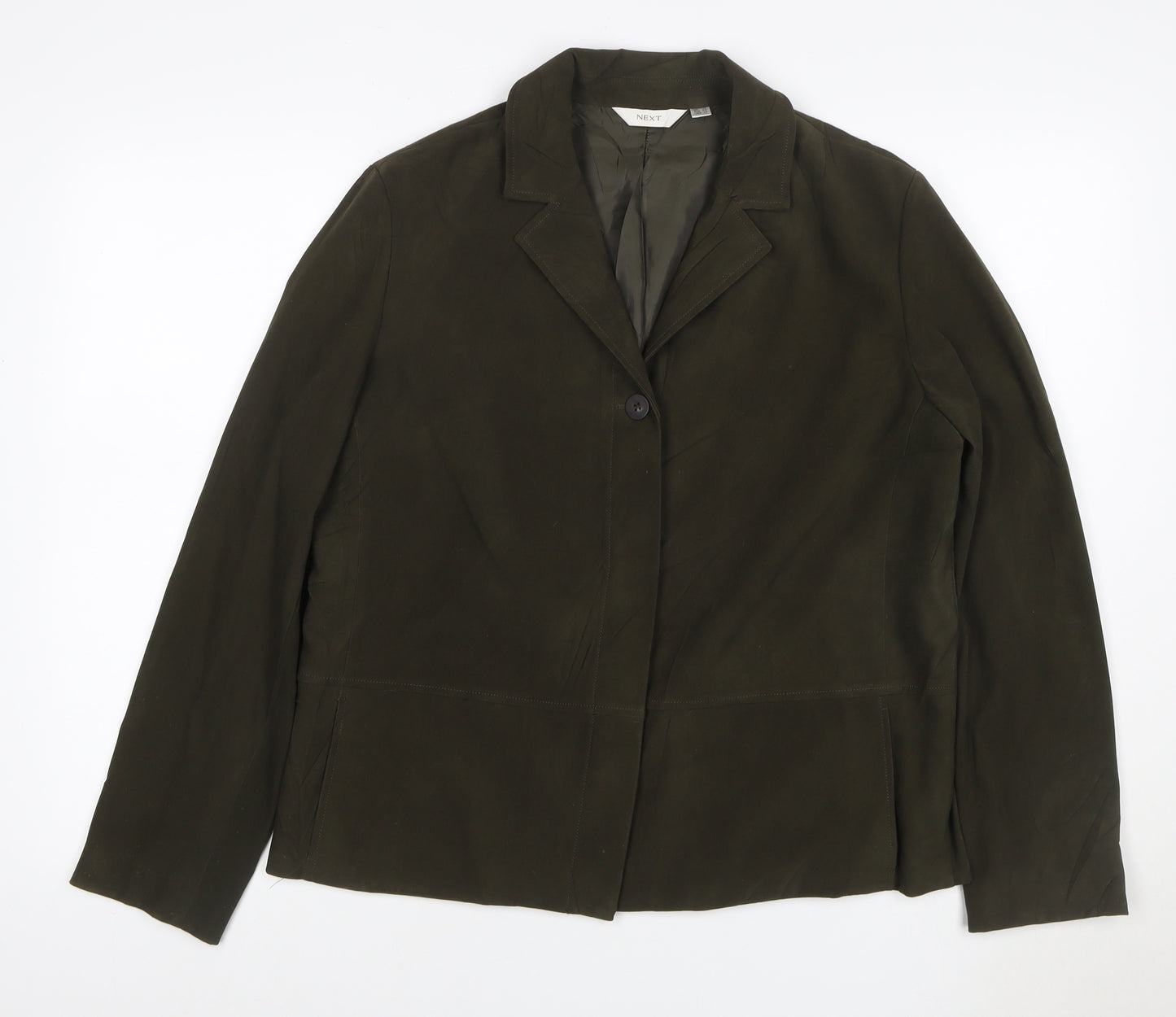 Next Women’s Brown UK 16 Single-Breasted Lined Stretch Blazer