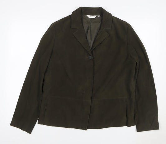 Next Women’s Brown UK 16 Single-Breasted Lined Stretch Blazer
