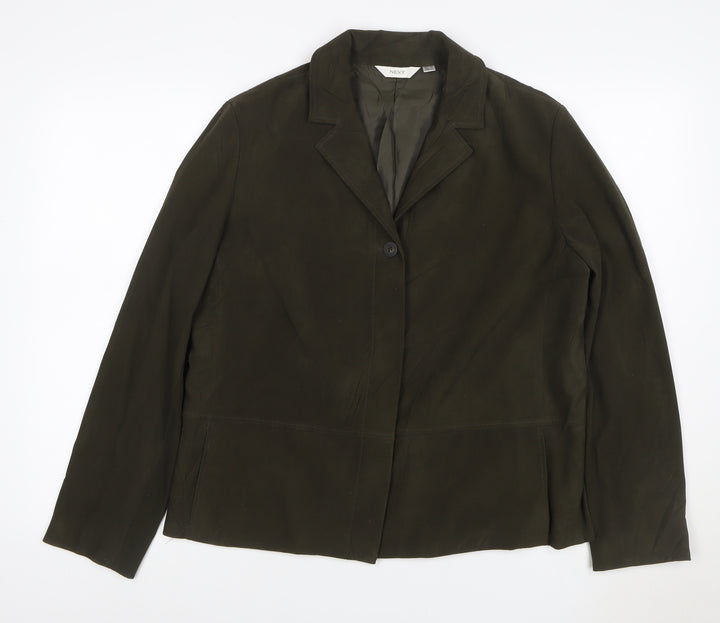 Next Women’s Brown UK 16 Single-Breasted Lined Stretch Blazer