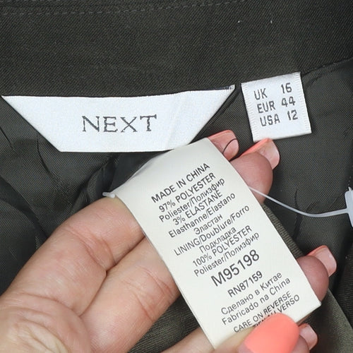 Next Women’s Brown UK 16 Single-Breasted Lined Stretch Blazer