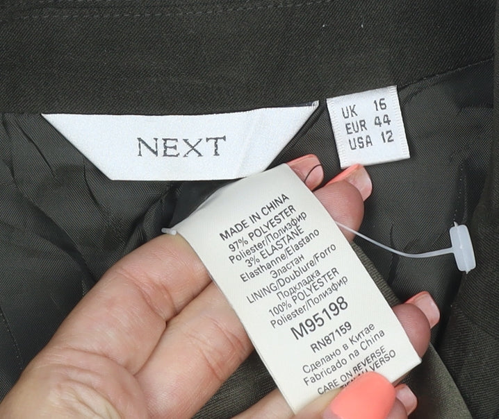 Next Women’s Brown UK 16 Single-Breasted Lined Stretch Blazer