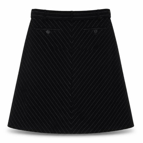 Jaeger Women’s Black Pinstripe UK 10 Knee Length Pencil Skirt