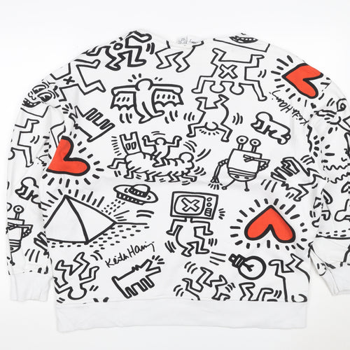 Keith Haring Women’s Multicoloured Graphic Print Sweatshirt M UK 12/14