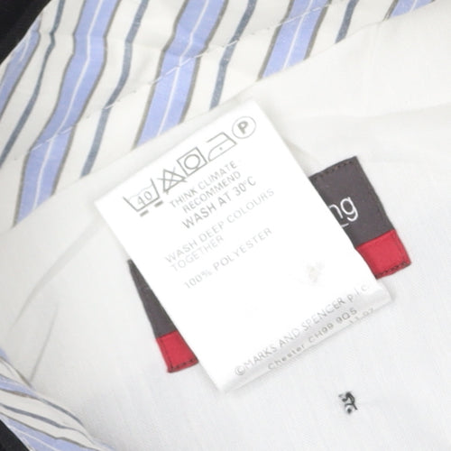 Marks & Spencer Men Black 32x31 Crease Resistant Dress Trousers