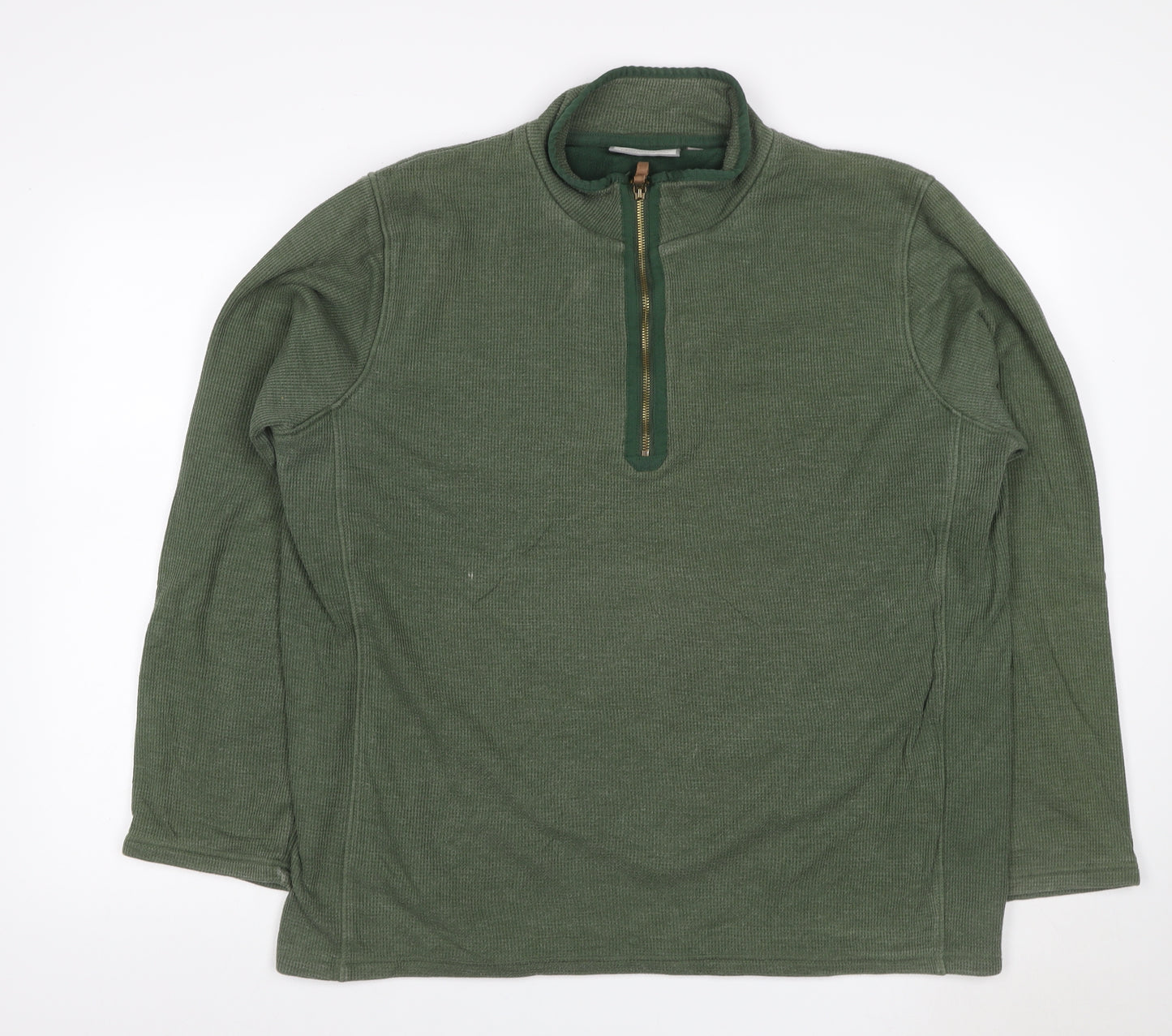 Mountain Warehouse Men’s Green L 1/4 Zip High Neck Sweatshirt