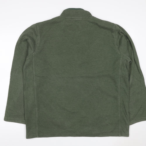 Mountain Warehouse Men’s Green L 1/4 Zip High Neck Sweatshirt