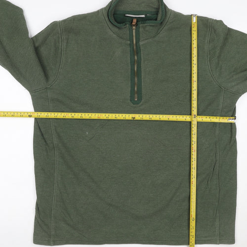 Mountain Warehouse Men’s Green L 1/4 Zip High Neck Sweatshirt