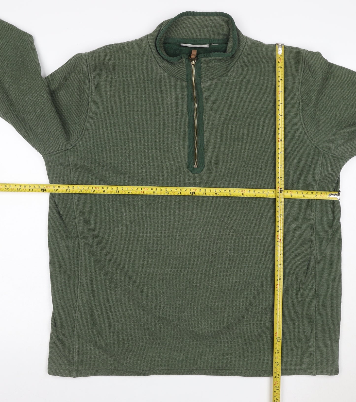 Mountain Warehouse Men’s Green L 1/4 Zip High Neck Sweatshirt