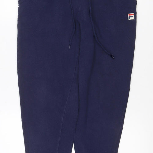 Fila Men’s Blue Fleece Jogger Trousers Size S Drawstring
