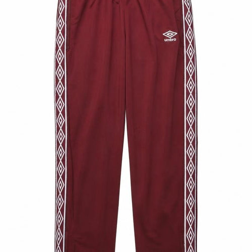 Umbro Men’s Burgundy S Track Pants Zip Legs Drawstring Football