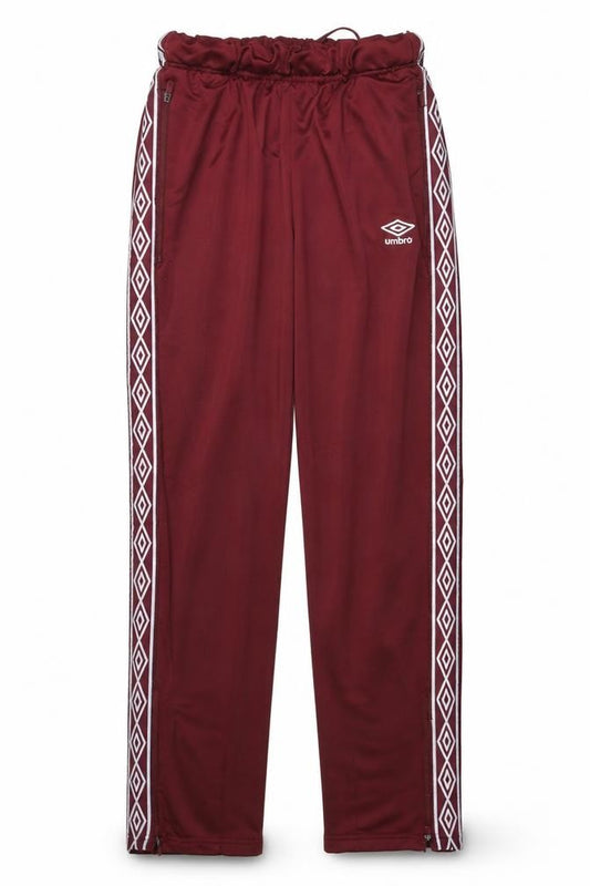 Umbro Men’s Burgundy S Track Pants Zip Legs Drawstring Football