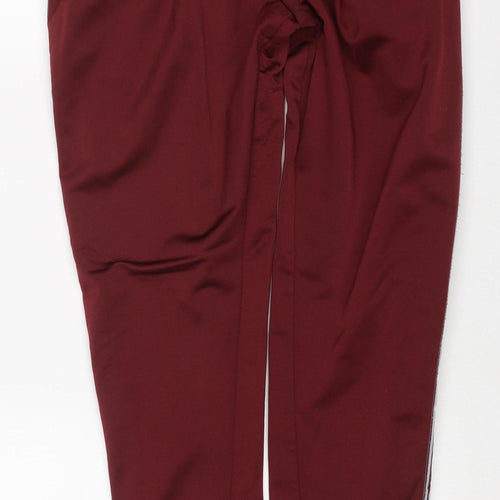 Umbro Men’s Burgundy S Track Pants Zip Legs Drawstring Football