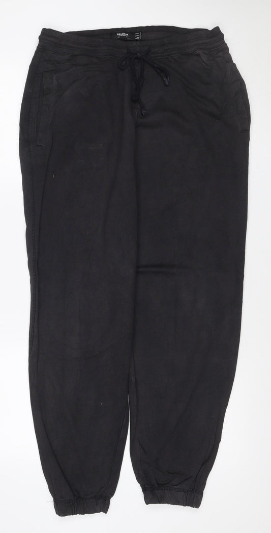 Pull&Bear Men’s Black M Cotton Stretch Jogger Sweatpants Drawstring