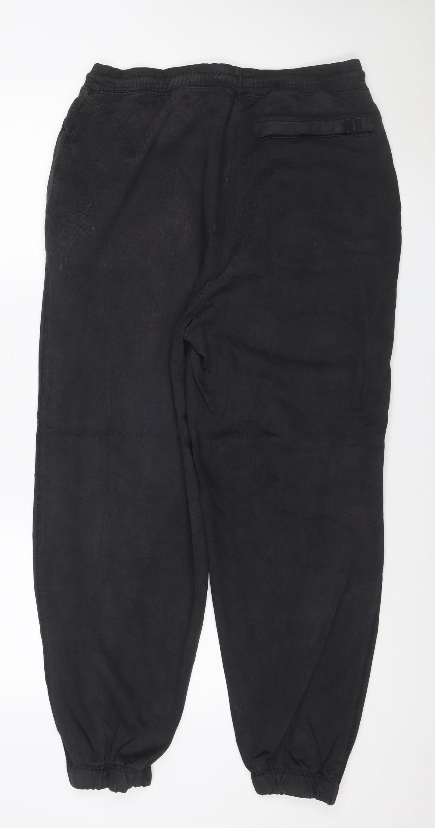 Pull&Bear Men’s Black M Cotton Stretch Jogger Sweatpants Drawstring