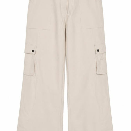 PrettyLittleThing Women’s Beige UK 12 Woven Split Hem Cargo Trousers