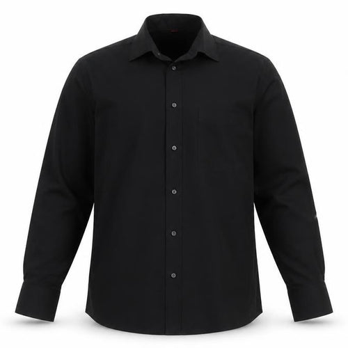 Scott & Taylor Men’s Black 15.5 Easy Care Long Sleeve Button-Up Shirt
