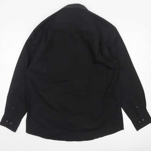 Scott & Taylor Men’s Black 15.5 Easy Care Long Sleeve Button-Up Shirt