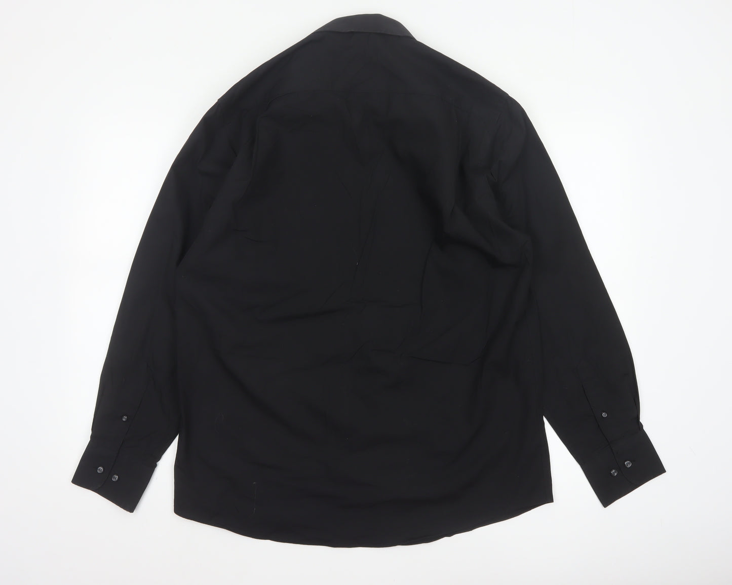 Scott & Taylor Men’s Black 15.5 Easy Care Long Sleeve Button-Up Shirt