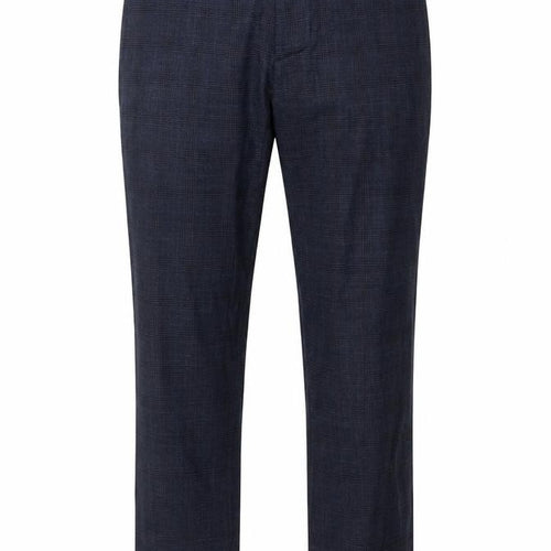 Marks and Spencer Men’s Blue Check Regular Fit Dress Trousers 40 33