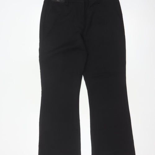 Next Women’s Black Petite UK 10 Tailored Bootcut Work Trousers
